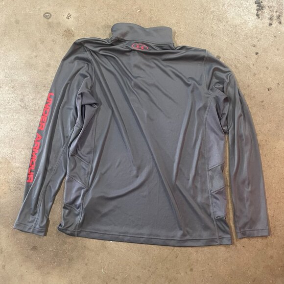Under Armour Fish Hunter Loose Fit 1/4-Zip Pullover Gray Size XXL - Picture 6 of 8